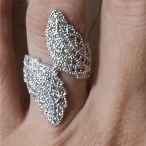 Angle wings cocktail ring